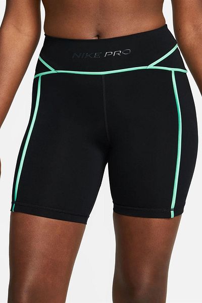 Nike 7 Inch Pro Dri-Fit Mid Rise Black Women's Short Leggings - Membership