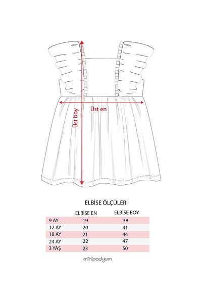 Minipodyum Baby Girl Ruffle Detailed Knitted Muslin Summer Dress