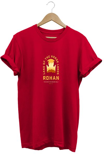remonz Lotr Lord of the Rings Rohan εμπριμέ κοντομάνικο μπλουζάκι από βαμβακερό λαιμόκοψη