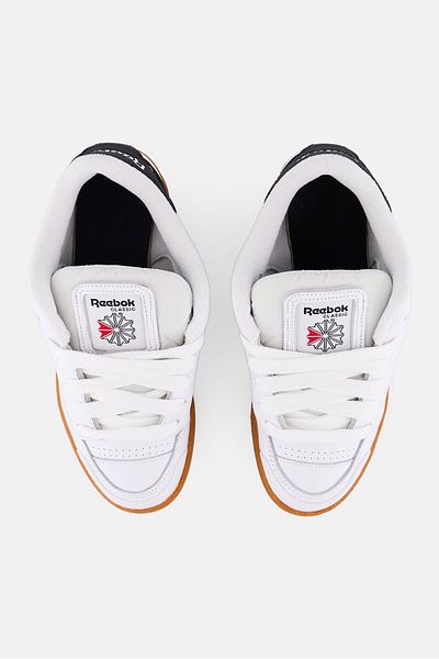 Reebok حذاء تنس للأطفال من كيدز بوي كلوب سي بولك برباط، أبيض
