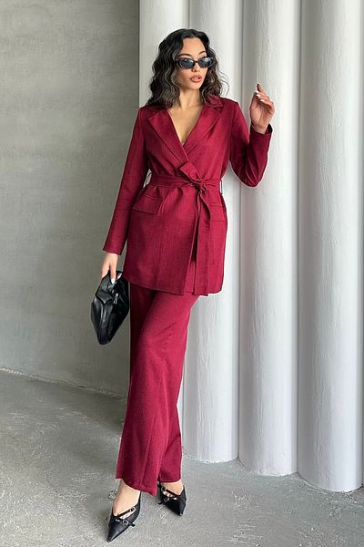 MD trend Women's Oversize Blazer and Straight Pants Set