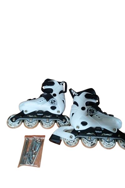 CANSPORT Konsep Can Sport White Lighted Adjustable Training Skating and Protection Set