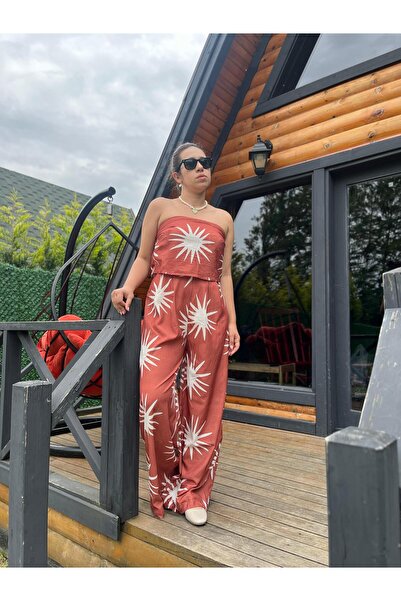 Gizybutik Kiremit Desenli Tulum