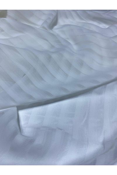 BURSA KUMAŞTAN En150 x100 Thin Transparent Striped Chiffon Fabric Flowy Soft