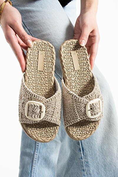 Slipcat Жіночі капці з плетеним візерунком, для дому та вулиці