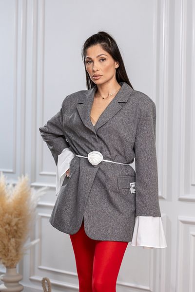 Joana Women's Jackets Grey Mikayla3