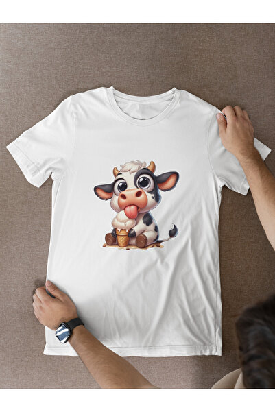 MAGORS لطيف البقرة المطبوعة القياسية يموت طاقم الرقبة القطن الكبار المرأة وال...