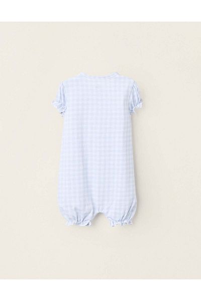 Ziddy Cotton Pyjama Romper for Baby Girls 'Dumbo', Blue/White