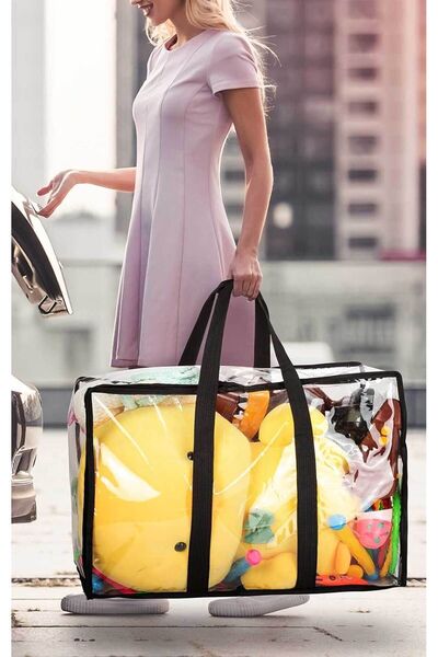 Woys Bags 110 Litre Büyük Boy PVC Saklama Çantası Çeyizlik Geniş Büyük Hurç 3...