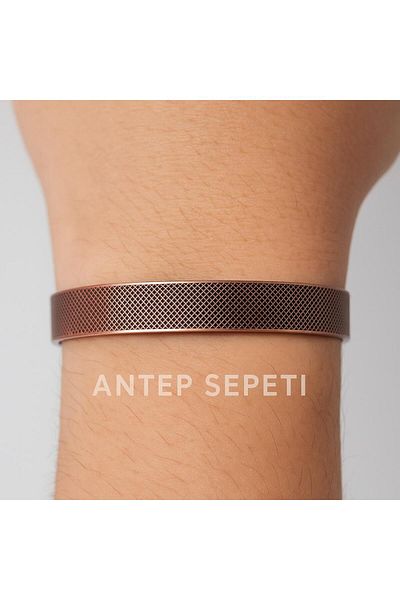 ANTEPSEPETİ Copper Square Motif Bracelet (6mm)