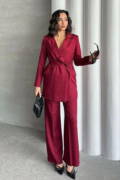 MD trend Women's Oversize Blazer and Straight Pants Set