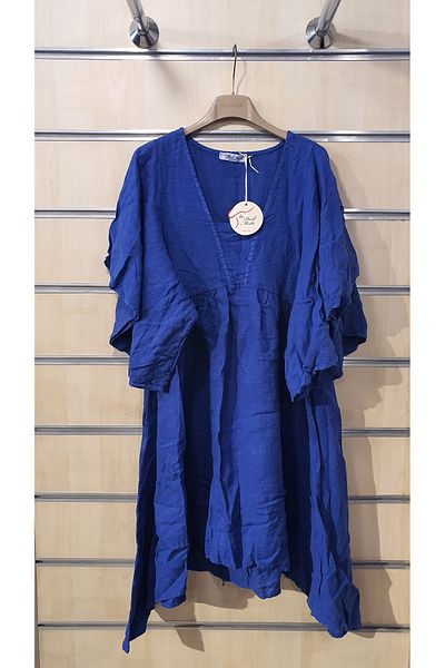 Park Moda Rochie scurtă de in cu mâneci volanate