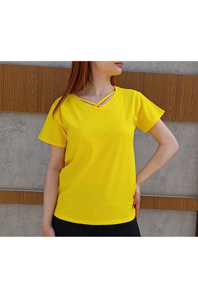 siyalife Tricou de damă cu decolteu în V, cu croială relaxată