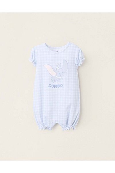 Ziddy Cotton Pyjama Romper for Baby Girls 'Dumbo', Blue/White