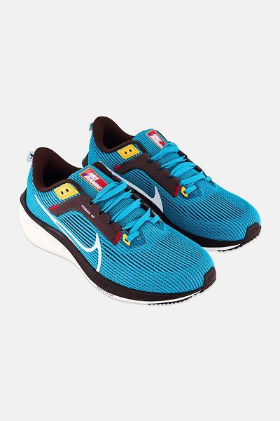 Nike Men Air Zoom Pegasus 40 PRM Lace Up Running Shoes, Aqua Blue