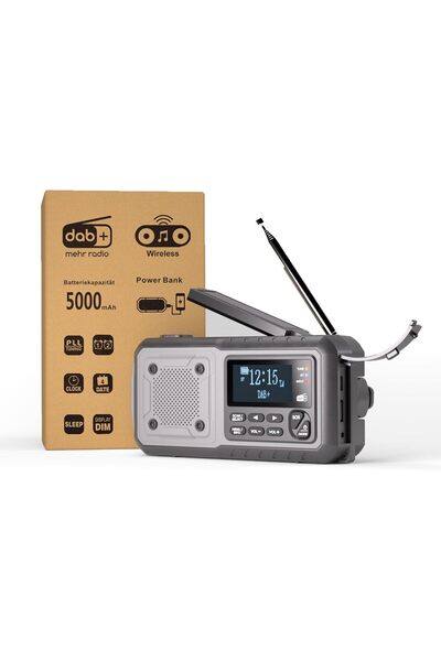 Acta Berg 5000 mAh DAB+/FM Deprem ve Acil Durum Radyosu, El Feneri & SOS, Ala...