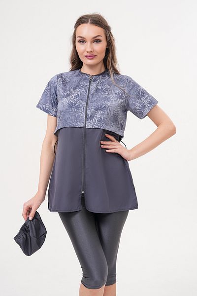 REMSA Ημίκλειστο Μαγιό Hijab 2508 Suna Grey