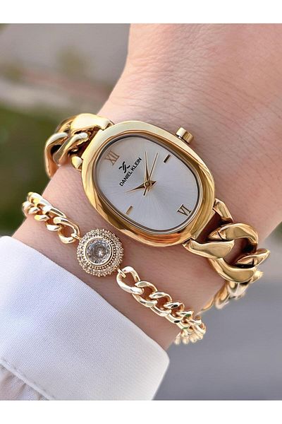 Daniel Klein Steel Cord 2 Years Warranty 3 Atm Water Resistant+Wristband Women Wrist Watch Bfg.13915.2