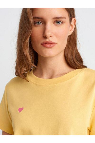 Dilvin Crew Neck T-Shirt - Yellow Color