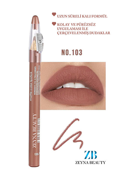 ZEYNABEAUTY Jumbo Dudak Kalemi Suya Dayanıklı -Matte Jumbo Lipliner Waterproof
