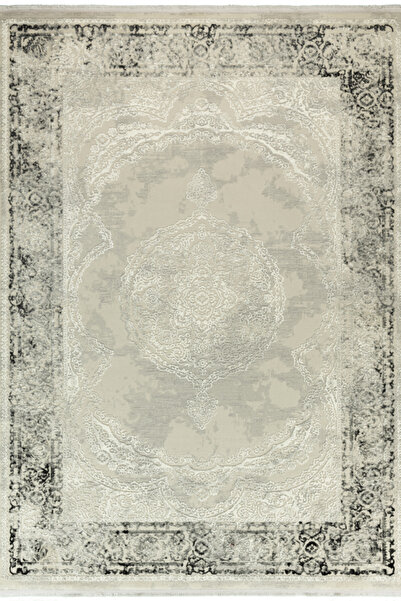 Tuğra Halı Tuğra Halı Rumeli RM01 Siyah Bej Göbekli Avangard Antialerjik Halı...