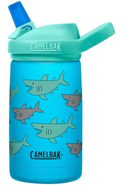 Camelbak Eddy Kids Vacuum Insulated Stainless Steel Water Bottle - School Of Sharks - 12 Oz (350 ml