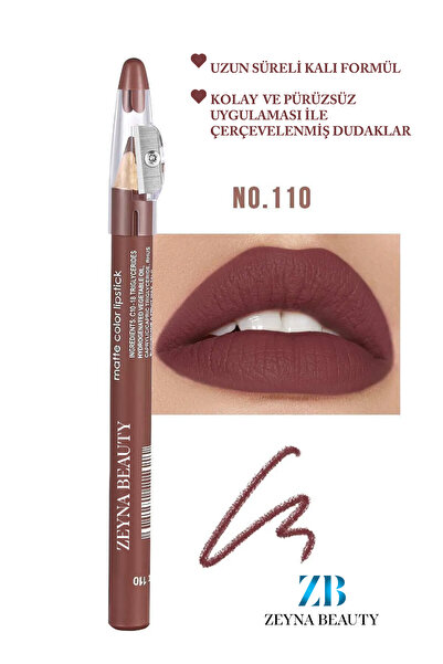 ZEYNABEAUTY Jumbo Dudak Kalemi Suya Dayanıklı -Matte Jumbo Lipliner Waterproof