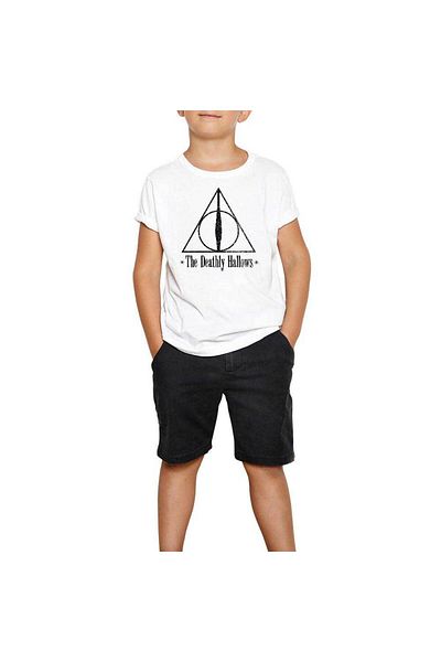 Z zepplin Hary Potter the Deathly Hallows White Kids T-Shirt