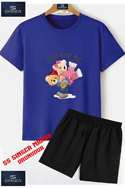 SS SİNSER Παιδικό μπλουζάκι με στάμπα "Ayicik You And Me" με λαιμόκοψη ποδηλά...