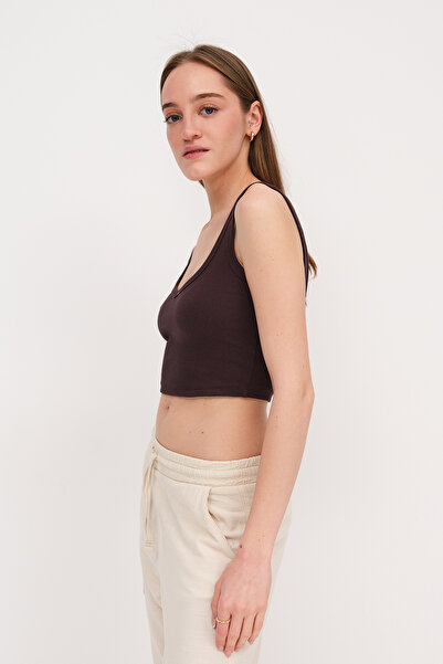 Addax Χοντρό λουράκι Crop Tank Top A0345