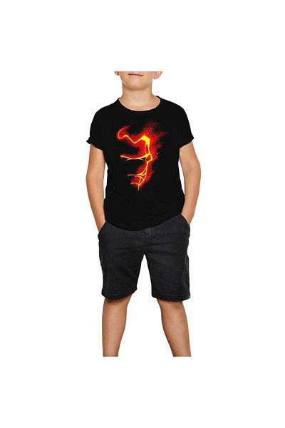 Z zepplin Avengers Infinity War Iron Mad Red Black Kids T-Shirt