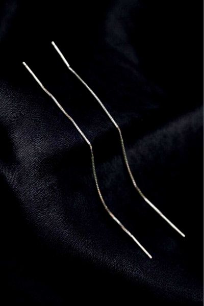 Atölye Olcay Eser Steel Antiallergic Jewelry Chain Minimal Earrings