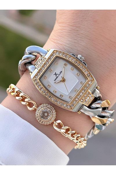 Daniel Klein Steel Cord 2 Years Warranty 3 Atm Water Resistant+Wristband Women Wrist Watch Bfg.13717.3