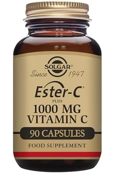 Solgar Ester-C Plus 1000 mg | 90 Capsules | pH Neutral, Non-Acidic Vitamin C with Rose Hips | 24-Hou