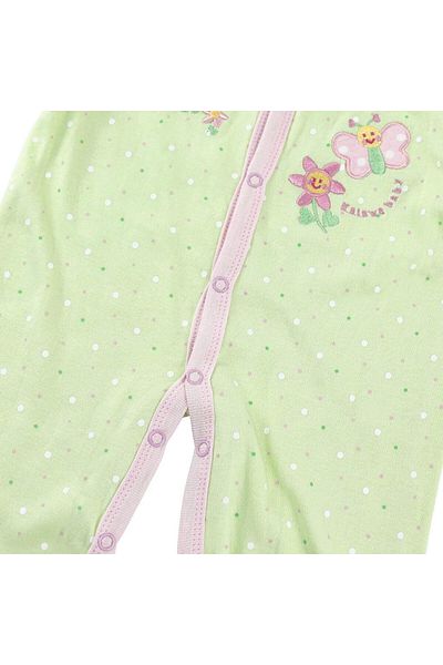 JiAmy Baby Jumpsuit, Cotton, Green/pink, 9-12 Months