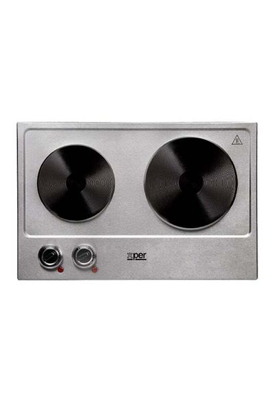 Generic Electric Double Hot Plate 2500W - XPHP-801-20 Silver/Black