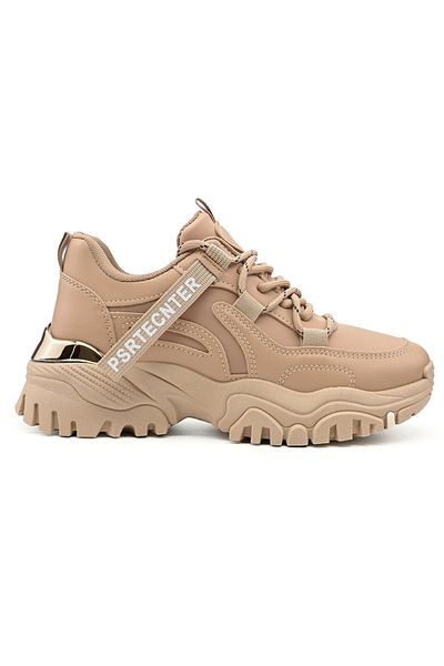 OEM Pantofi sport pentru femei, din piele ecologică, 1270, kaki, 36 EU