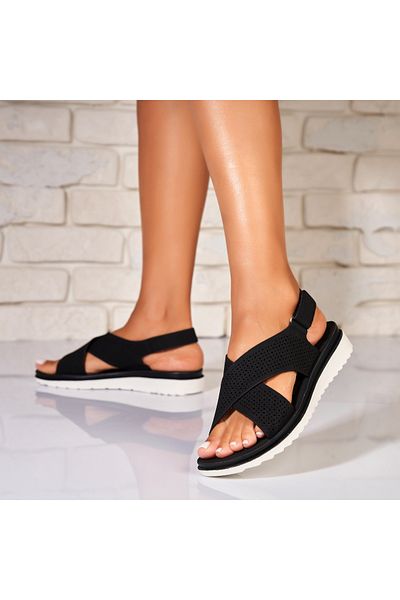 Joana Sandale fara Toc din Piele Ecologica dama Negre Neisha
