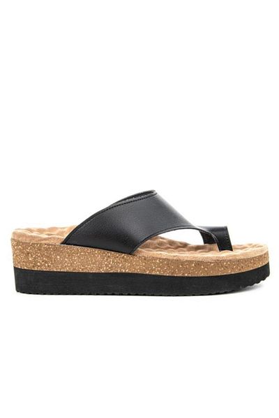 Muya Anatomical Sole Women's Slippers, Black Beige, Sizes 36-40