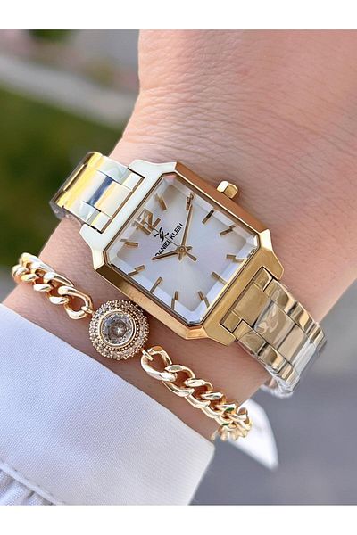 Daniel Klein Steel Cord 2 Years Warranty 3 Atm Water Resistant+Wristband Women Wrist Bfg.13713.2