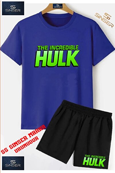 SS SİNSER Tricou cu gât rotund cu imprimeu personalizat HULK GREEN WRITTEN pe...