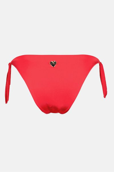 TWINSET Women Silk Side Tie Bikini Bottom, Red
