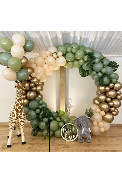 Çemrek Süs Parti Gold Krom Ada Çayı Yeşili Ten Rengi Küf Yeşili Balon Zinciri...