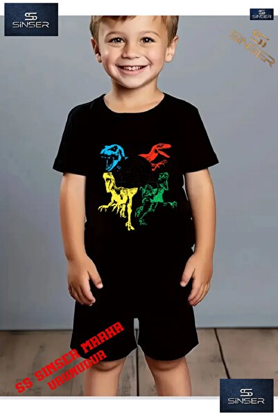 SS SİNSER Παιδικό μπλουζάκι JURASIC WORLD DINOSAUR με ειδική στάμπα και λαιμό...