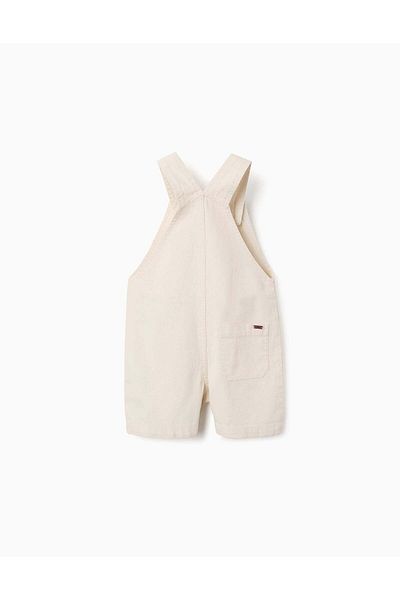 Ziddy Cotton and Linen Jumpsuit for Baby Boys, Beige