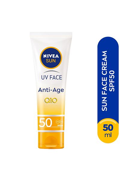 NIVEA Sun Face Cream UV Anti-Age Sunscreen SPF50 Tube 50 ml