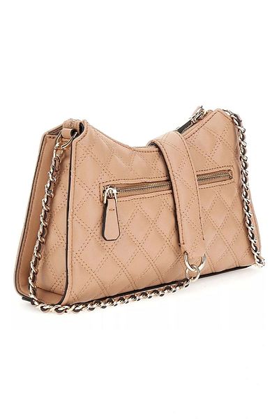 Guess Gıully Top Zip Shoulder Bag Women Beige Shoulder Bag Hwqg8748130-Beı