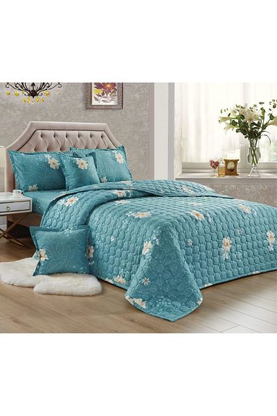Generic طقم لحاف مضغوط مقاس كينج، لونين، 6 قطع، مقاس 220×240 سم