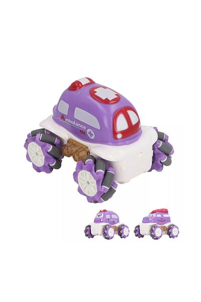 STEM 1:36 2.4G Anti-frequency Nine Pass Light Stunt Car Purple Color - 1PC Style May Vary