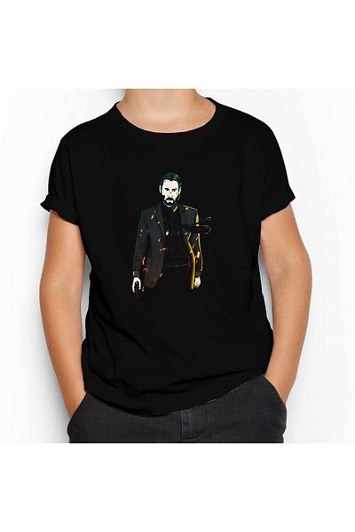 Z zepplin John Wick Graphic Design Black Kids T-Shirt